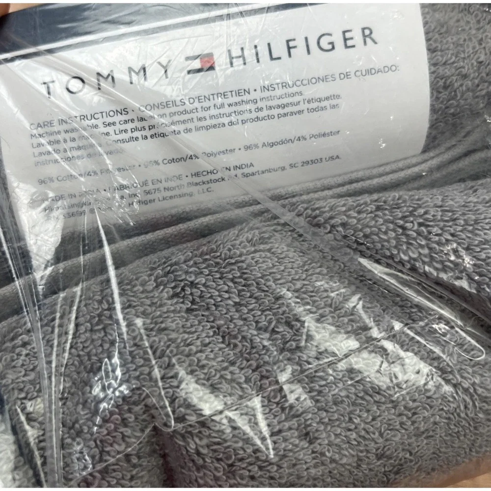 Tommy Hilfiger Modern American Bath Towel, Steel Grey 30